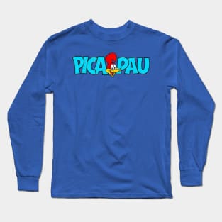 Pica Pau Woodpecker Clássico Desenho Animado Long Sleeve T-Shirt